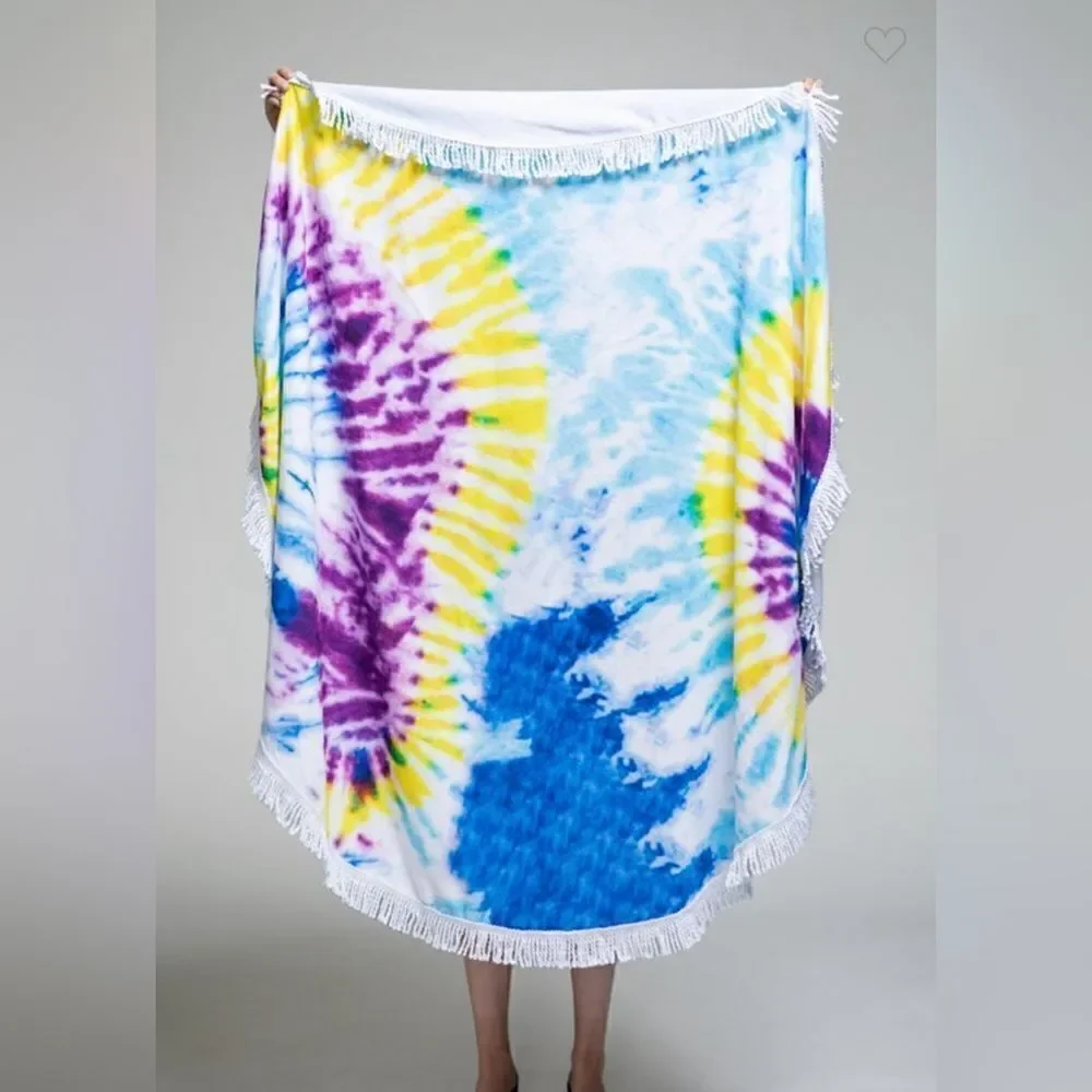 Ocean Round Beach Towel- Tie-Dye